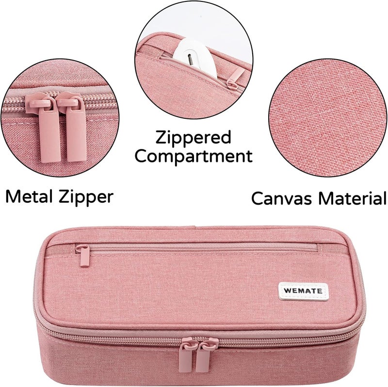 WEMATE Pencil Case, Large Storage Organizer for Stationery, Back - to - School Essential, Teacher Must - have, Big Pencil Pouch, Marker Case School Supplies for College & High School - Image 3